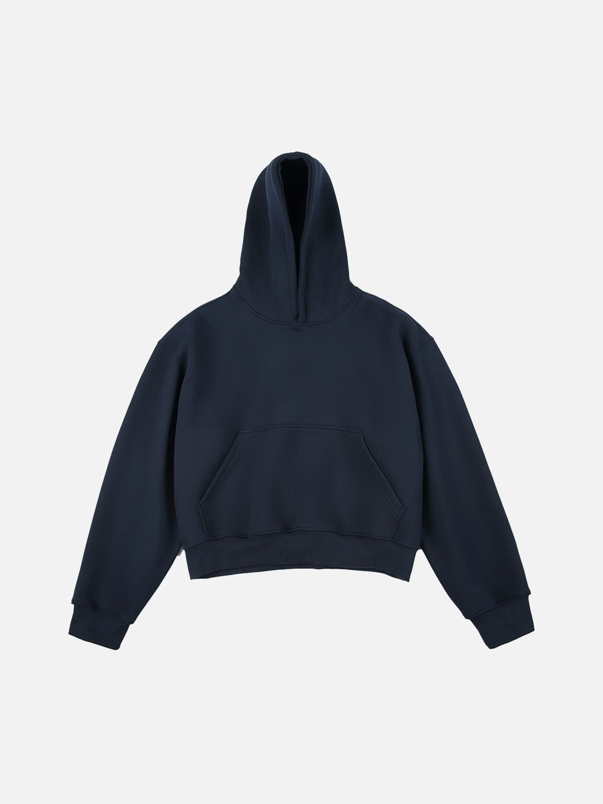 Haaura Solid Boxy Pullover Hoodie