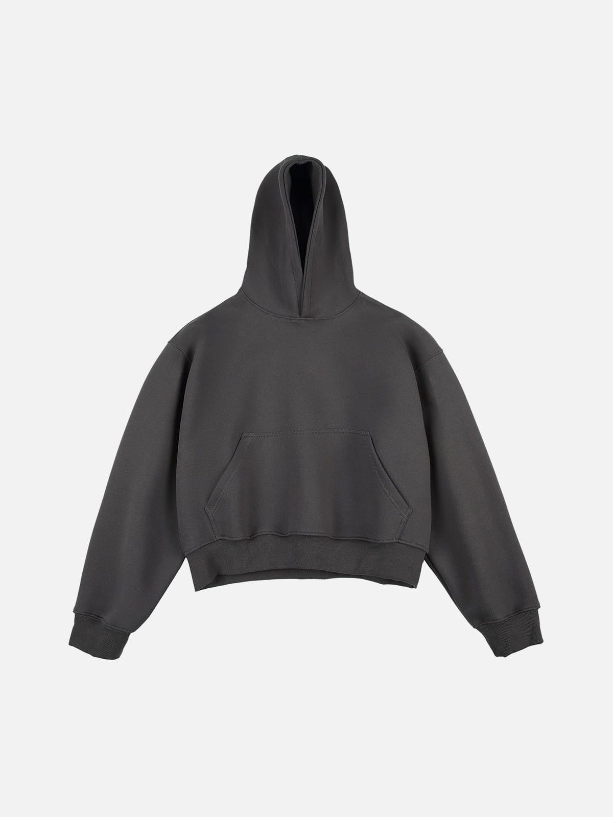 Haaura Solid Boxy Pullover Hoodie