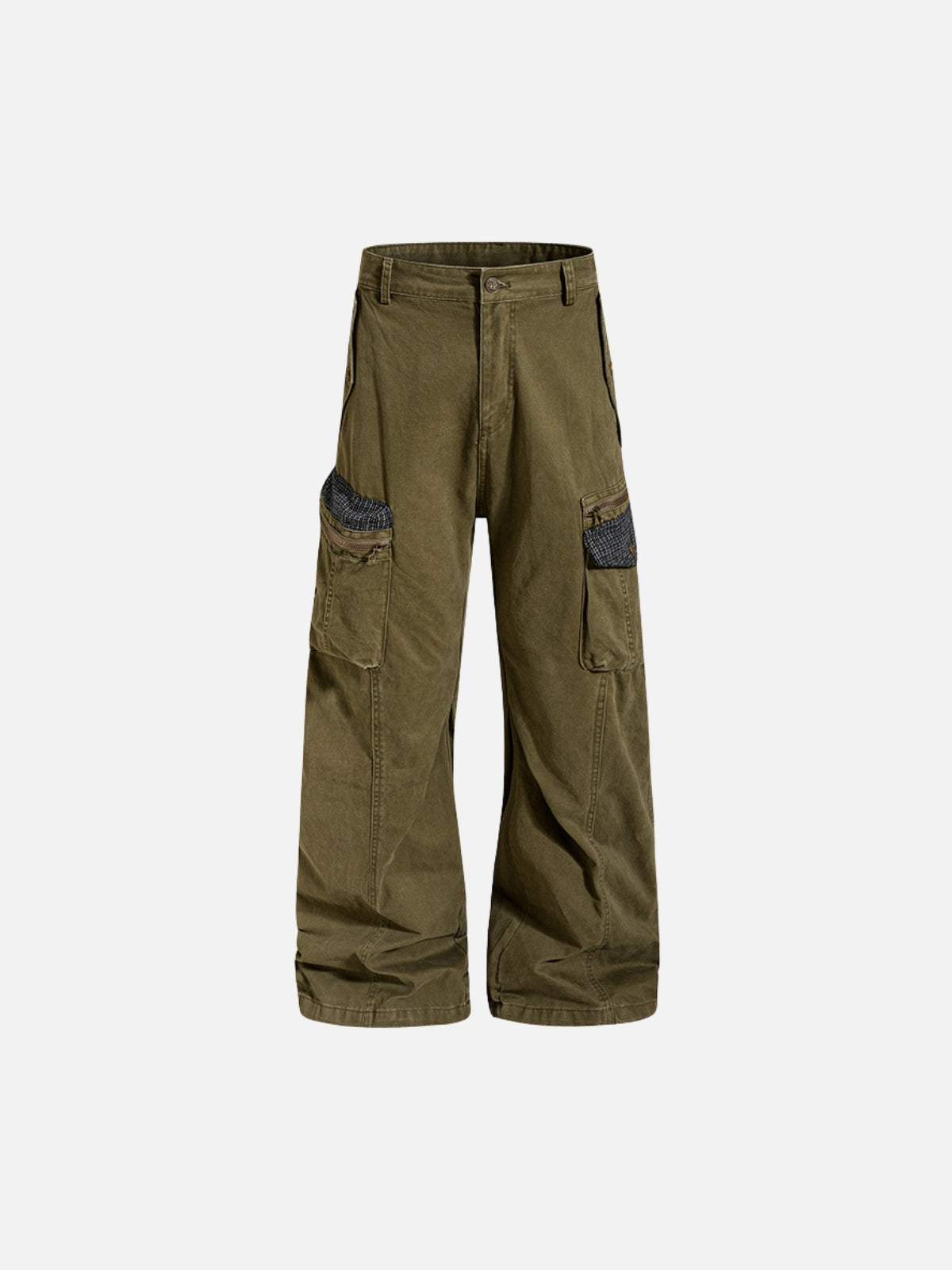 Haaura Zipper Cargo Baggy Pants
