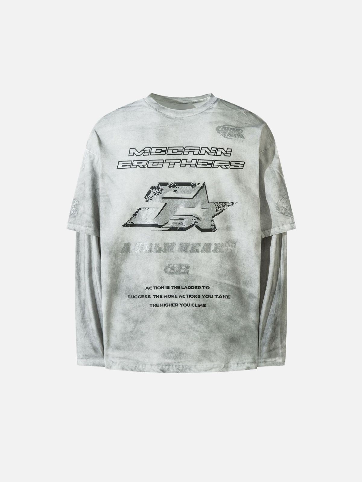Haaura Motto Print Long Sleeve Tee