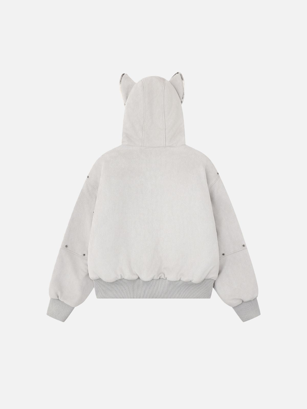 Haaura Animal Ear Plush Hooded Zip Jacket
