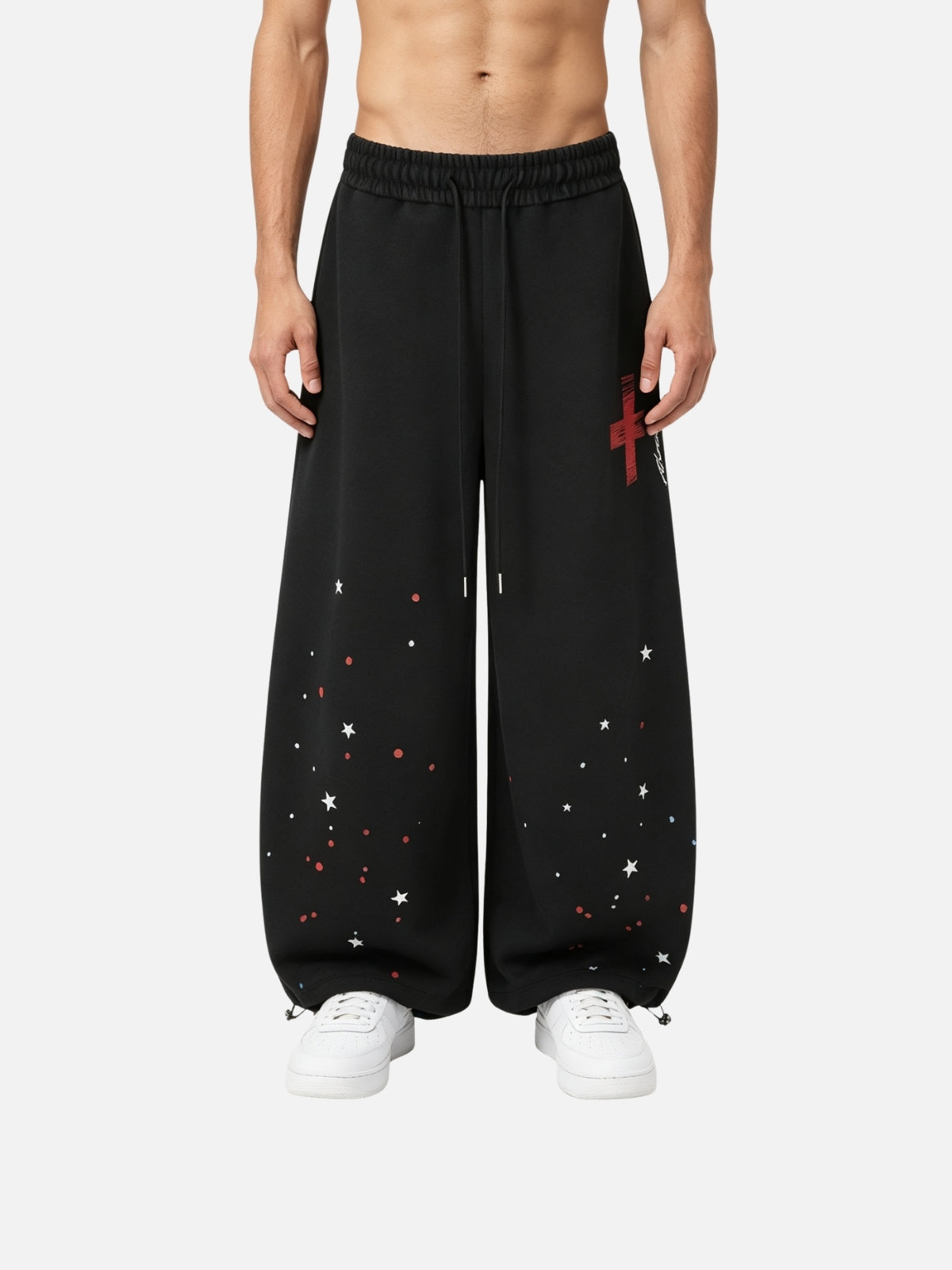 Haaura Cross Star Splatter Sweatpants