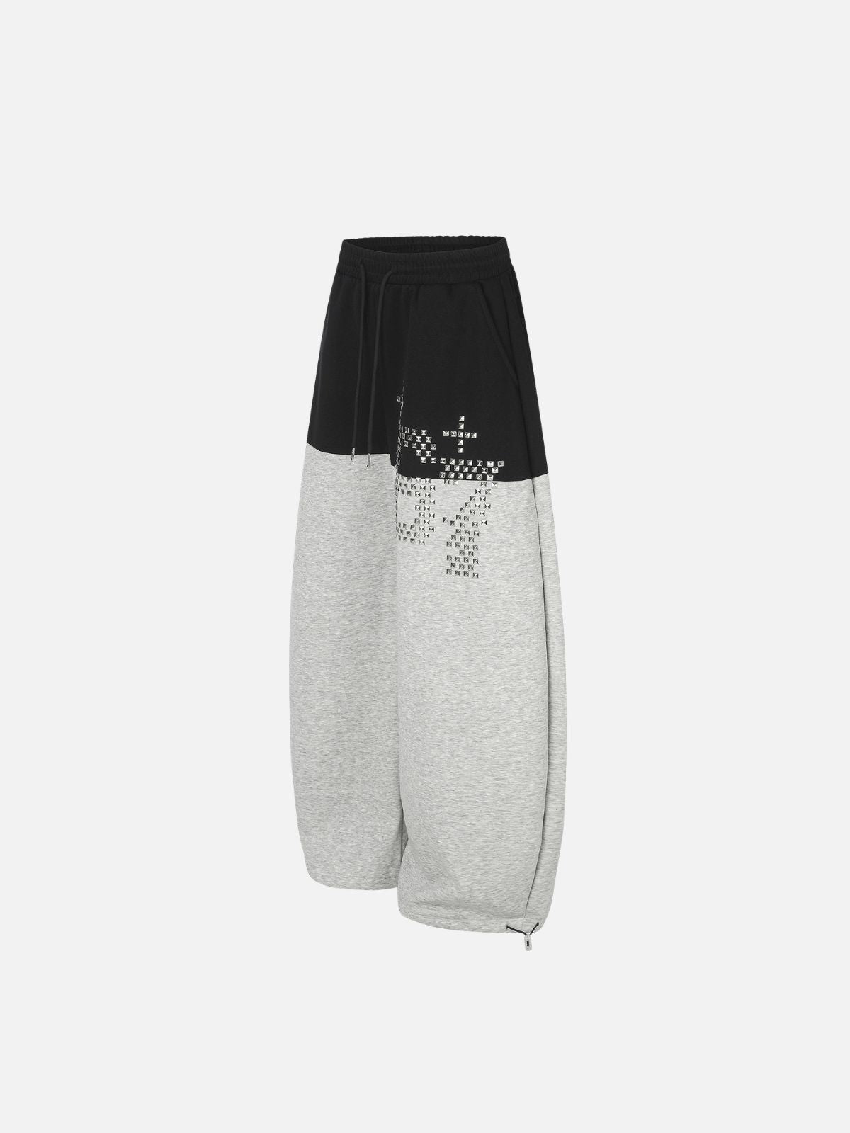 Haaura Colorblock Rhinestone Sweatpants