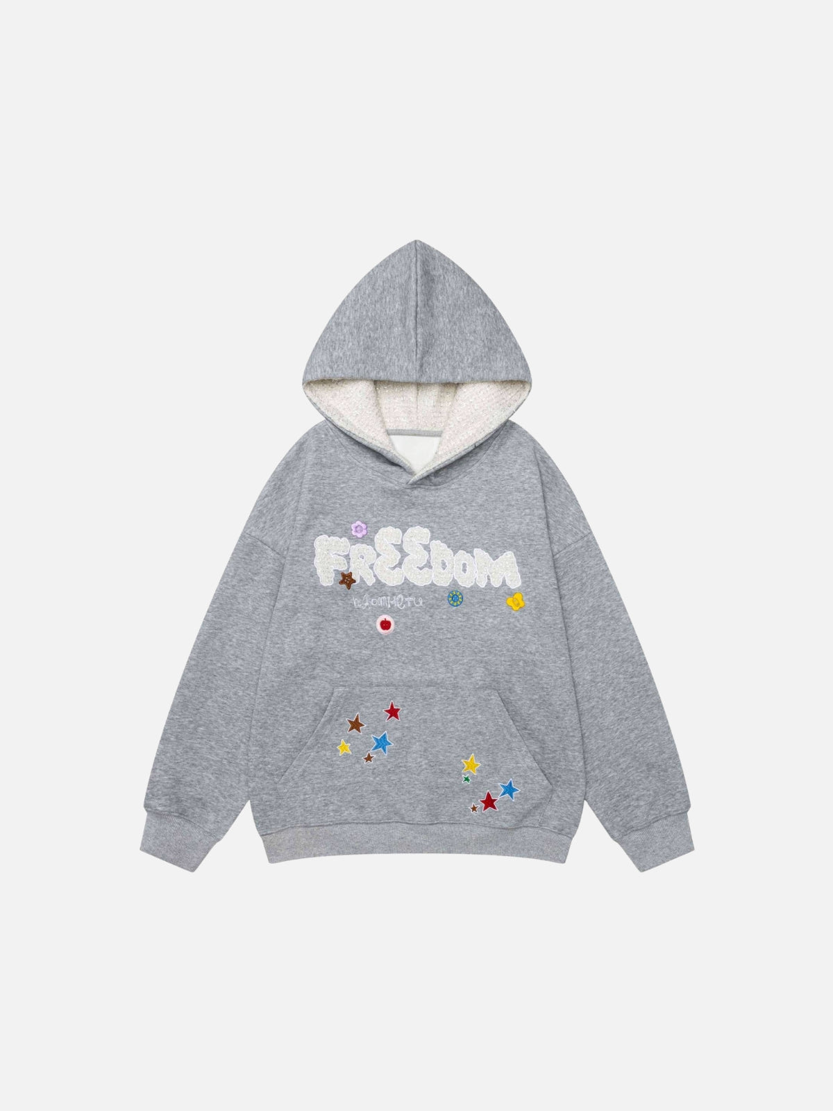 Haaura Fuzzy Letter Graphic Hoodie