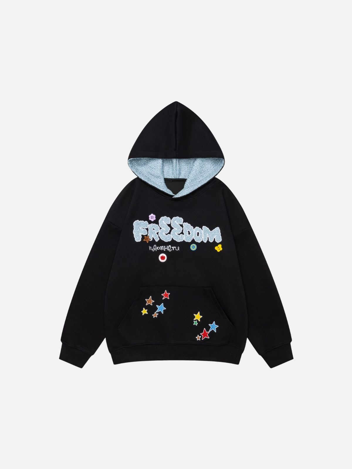 Haaura Fuzzy Letter Graphic Hoodie