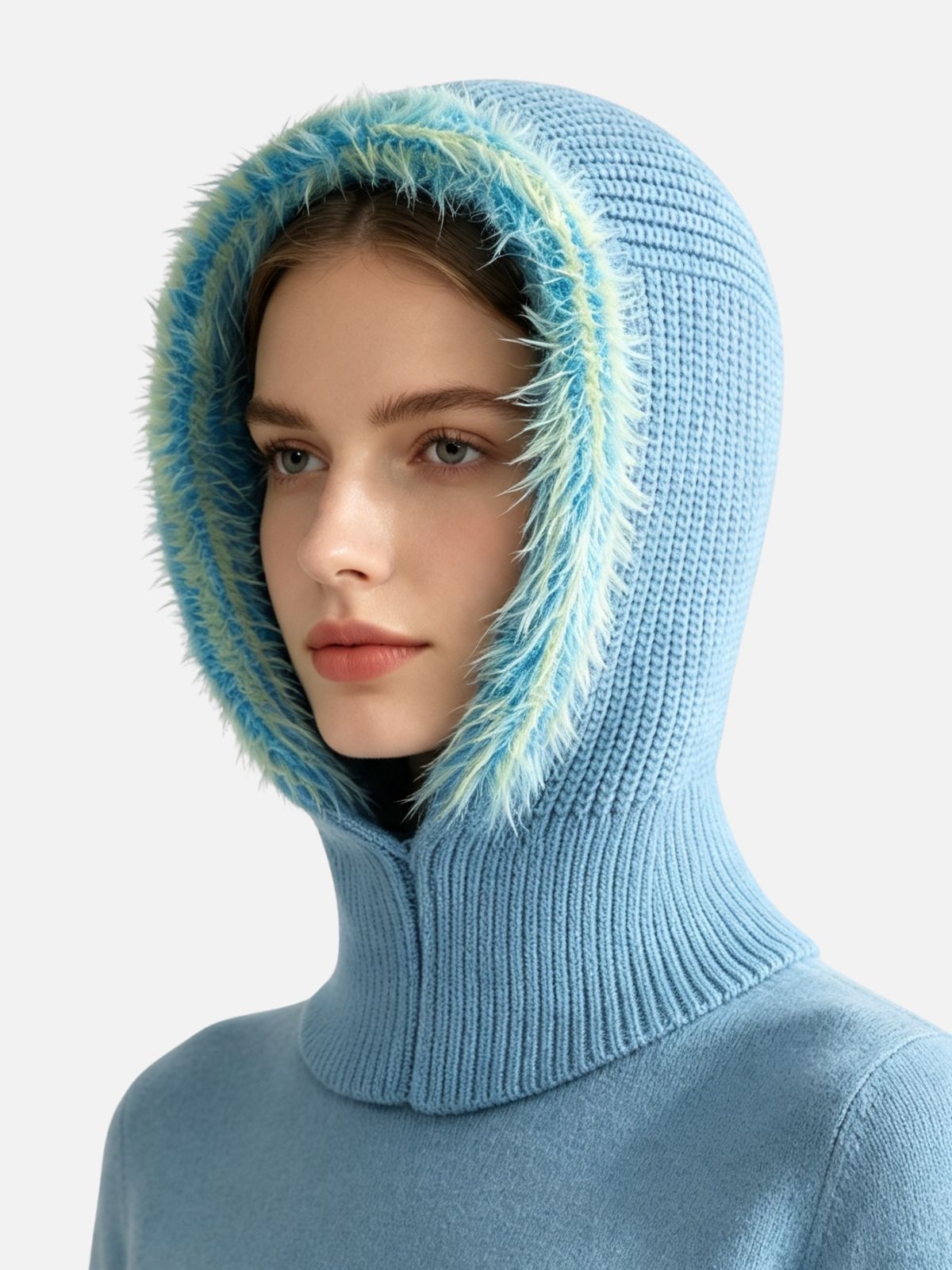 Fluffy Trim Balaclava