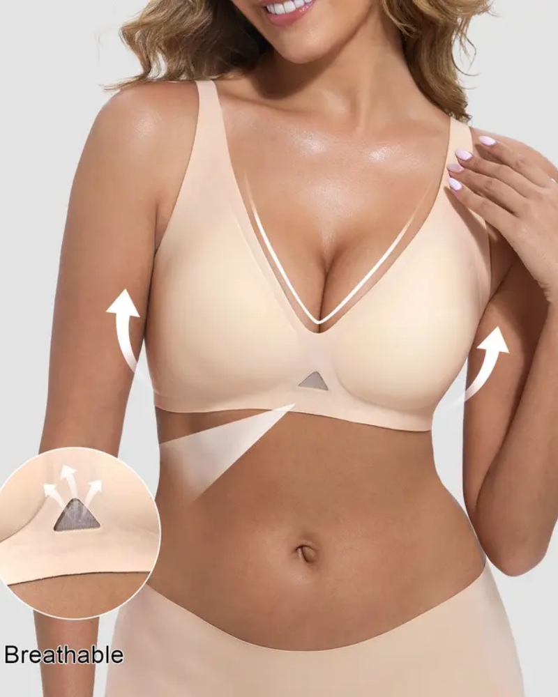 Wireless Jelly Deep-V Push-Up Bra