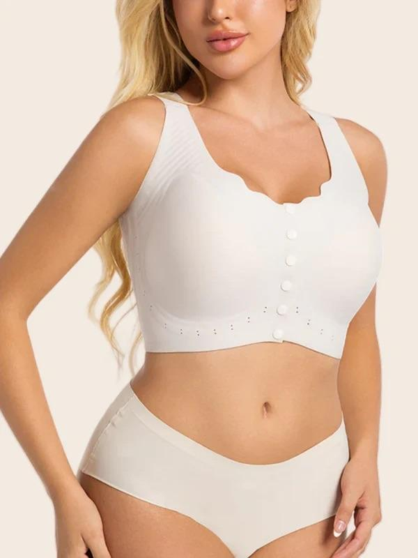 Plus Size Wireless Front-Close Comfort Jelly Bra