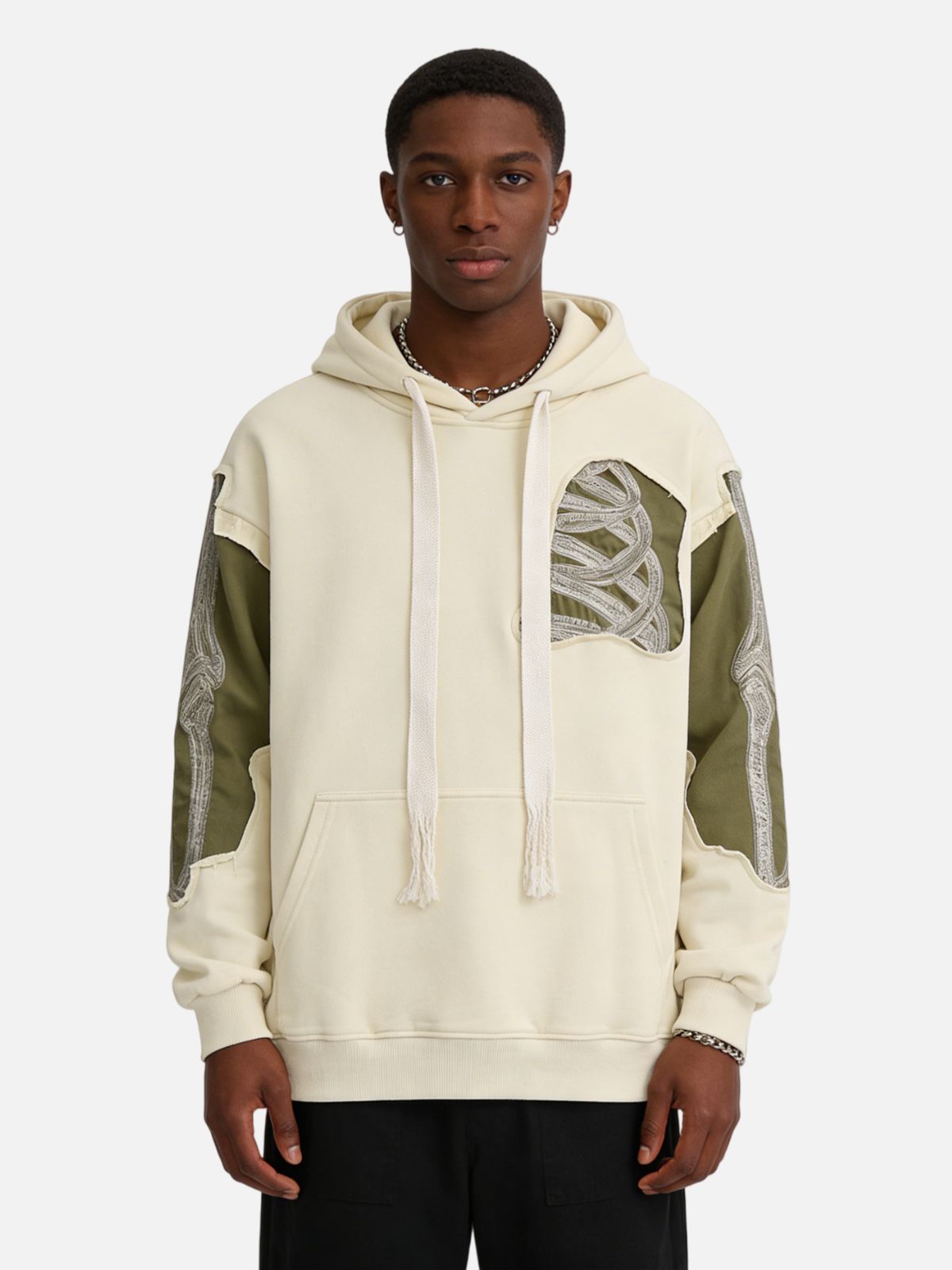 Haaura Bone Cross Pocket Hoodie