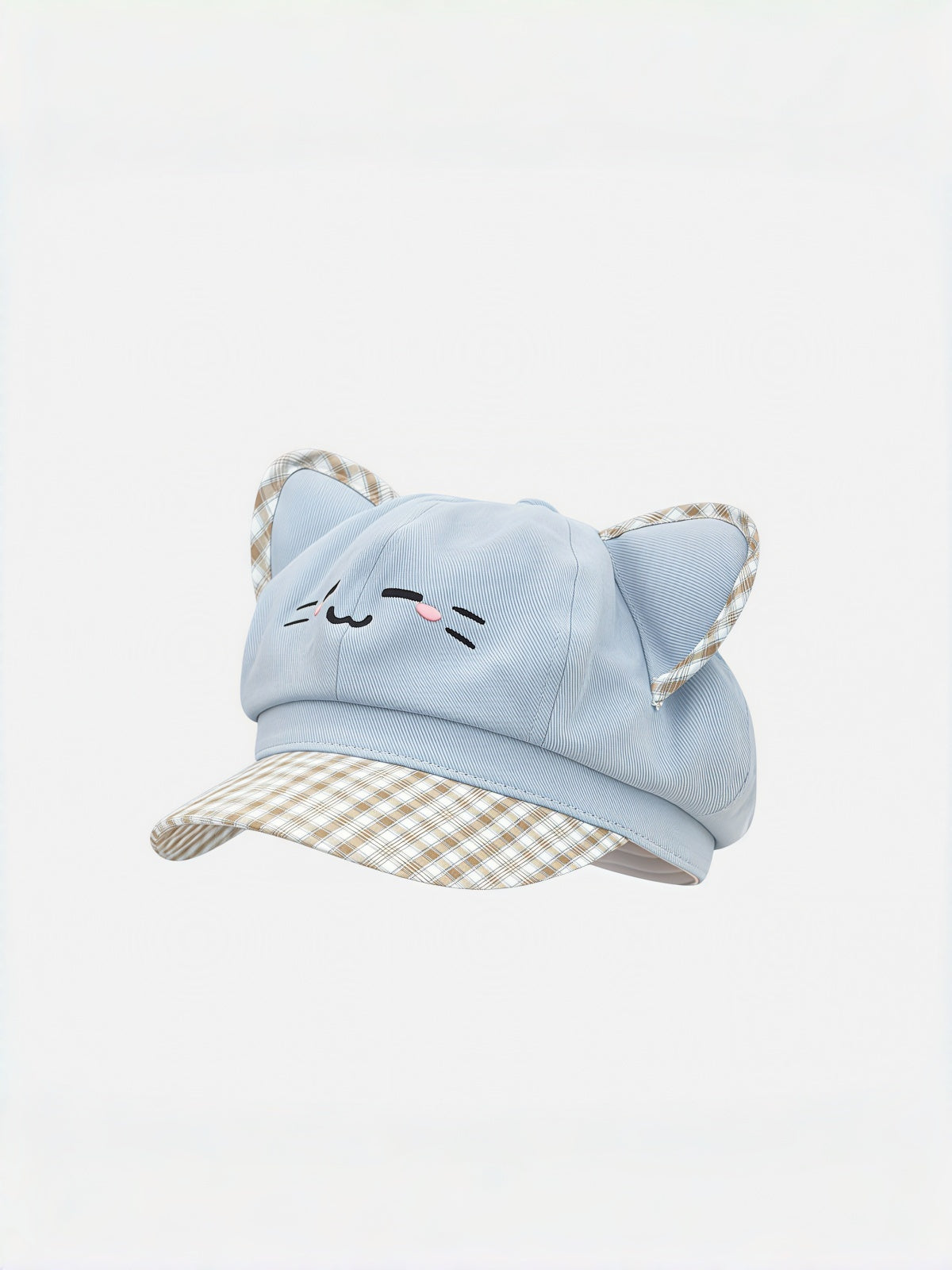 Cat Face Embroidered Cap