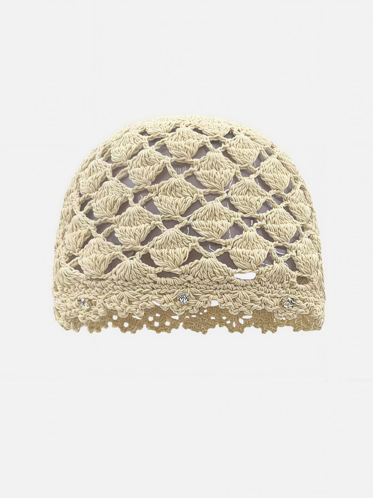 Openwork Crochet Beaded Skullcap