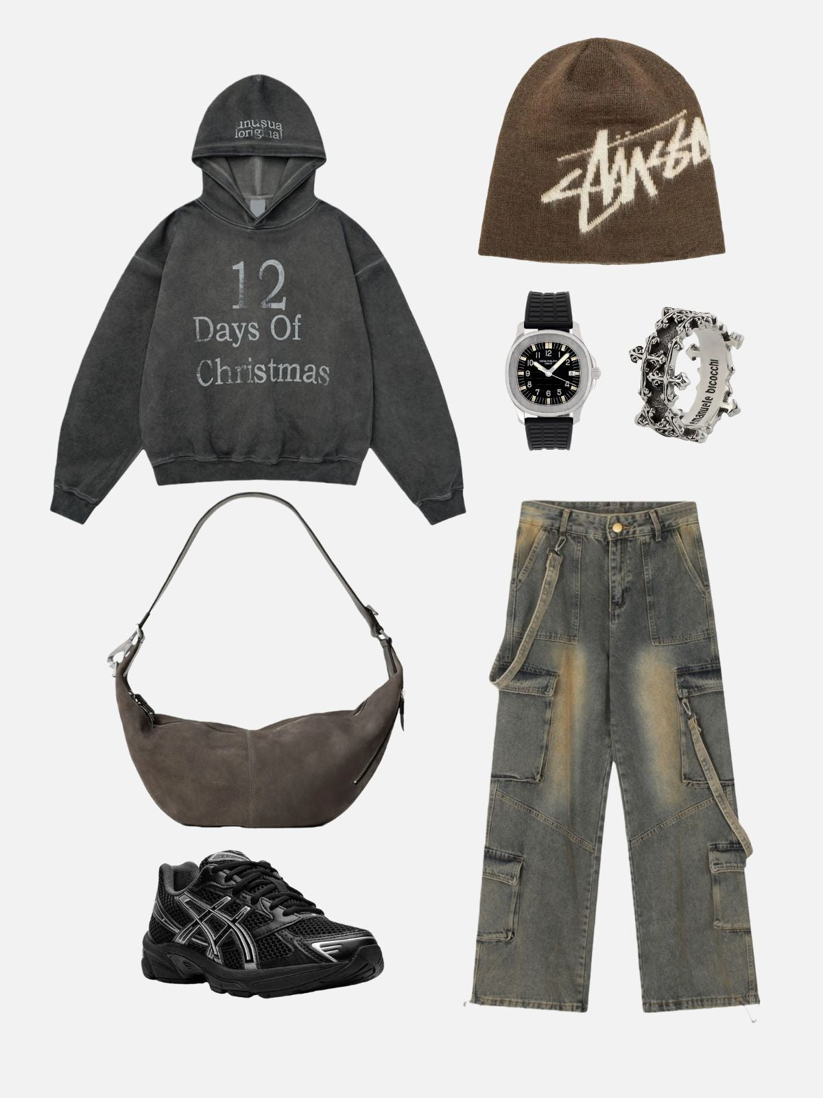 Haaura Multi Pocket Baaggy Jeans