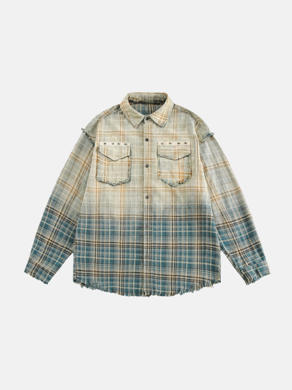 Haaura Gradient Plaid Work Shirt
