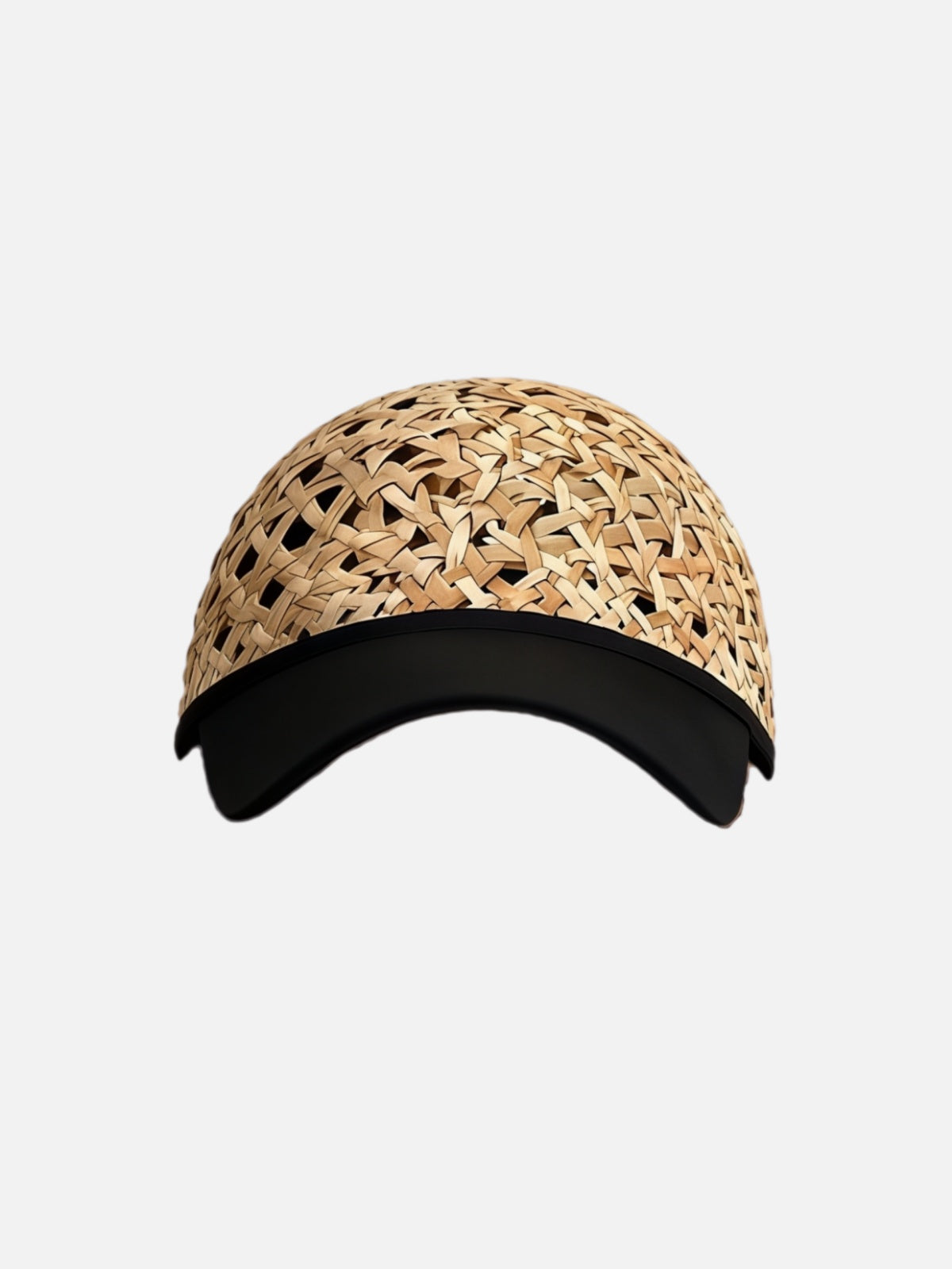 Rattan Contrast Brim Visor Hat
