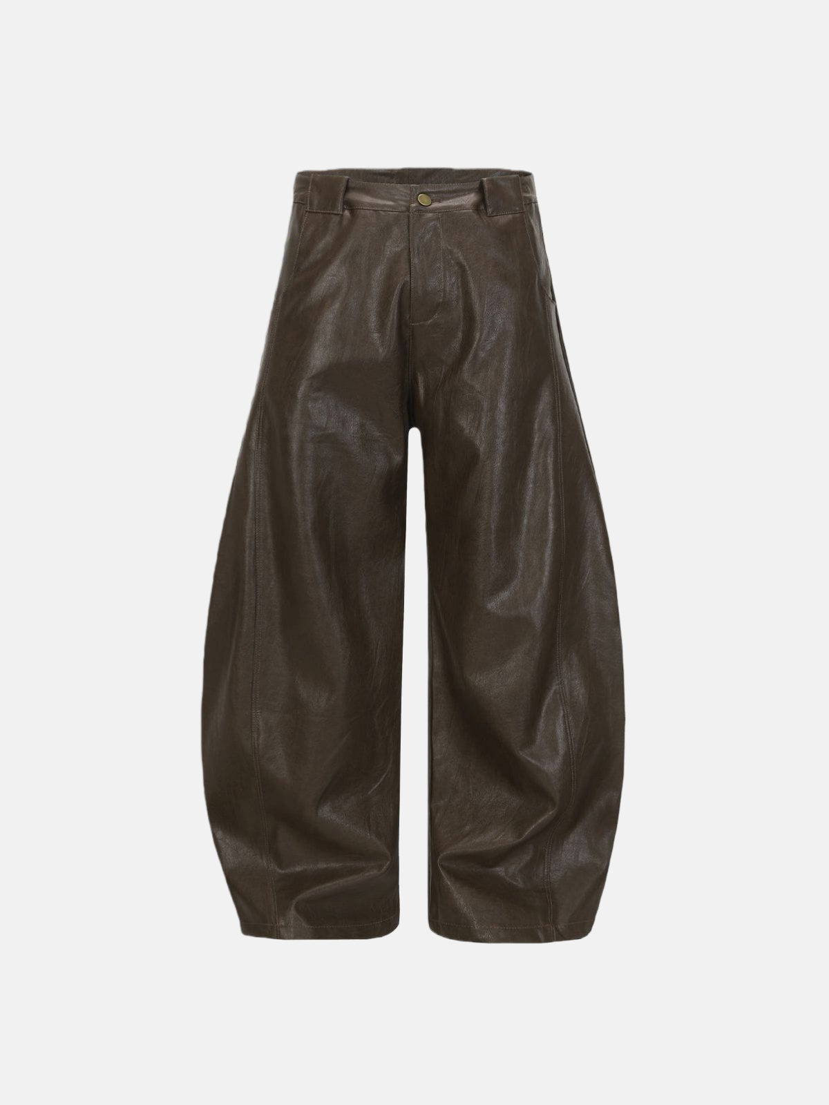 Haaura Faux Leather Baaggy Barrel Pants