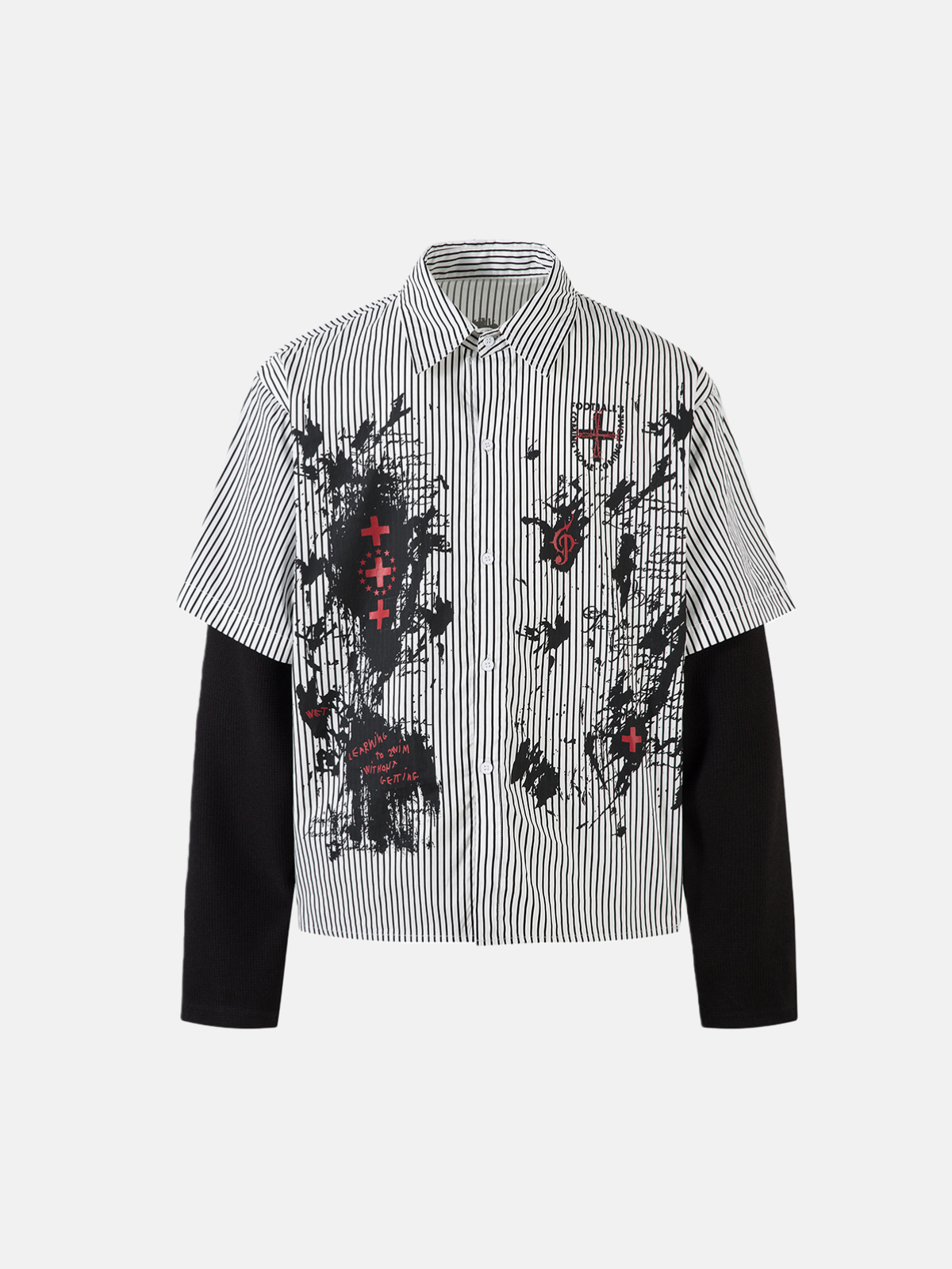 Haaura Deconstructed “U.S. Football” Graphic Shirt