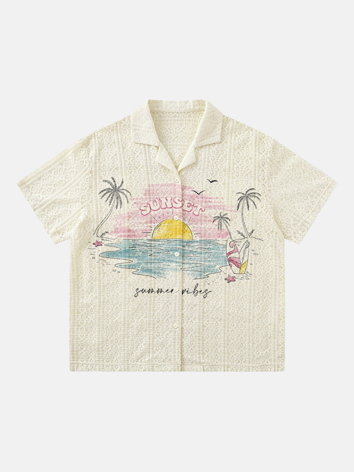 Haaura Sunset Beach Print Shirt