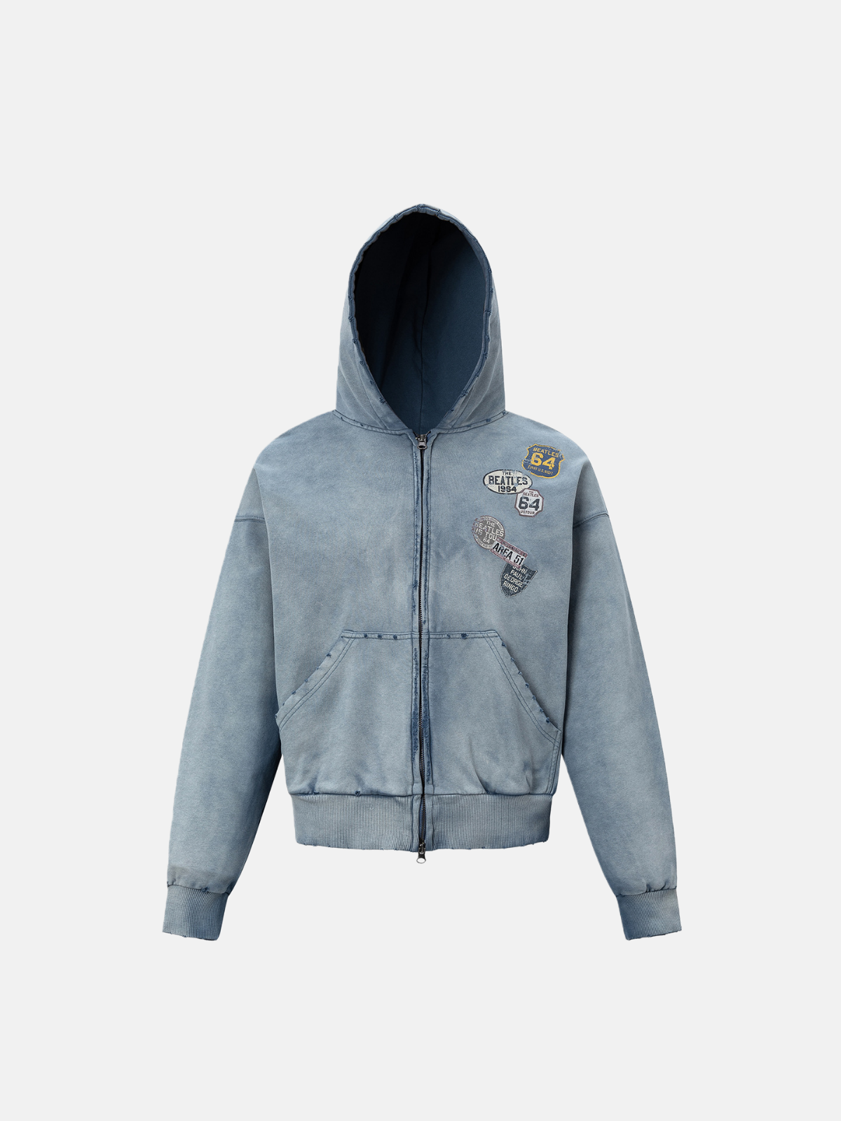 Haaura Vintage Patchwork Hoodie