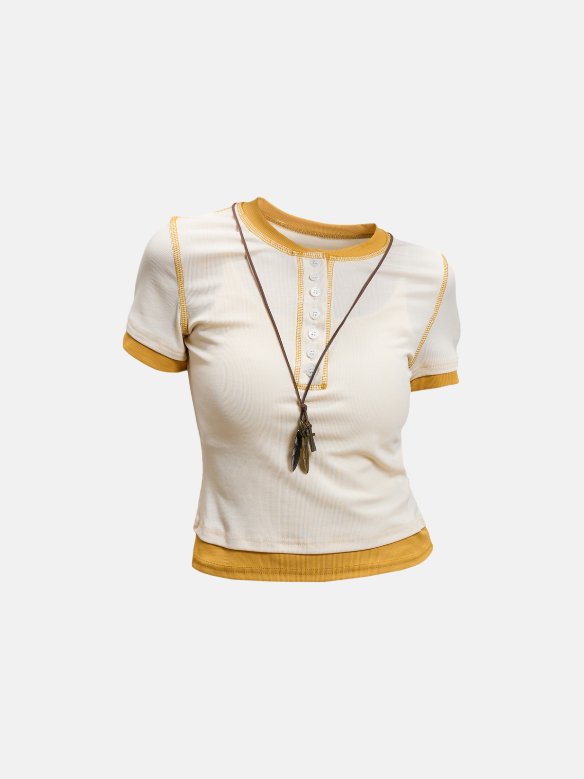 Haaura Layered Chain Henley Tee