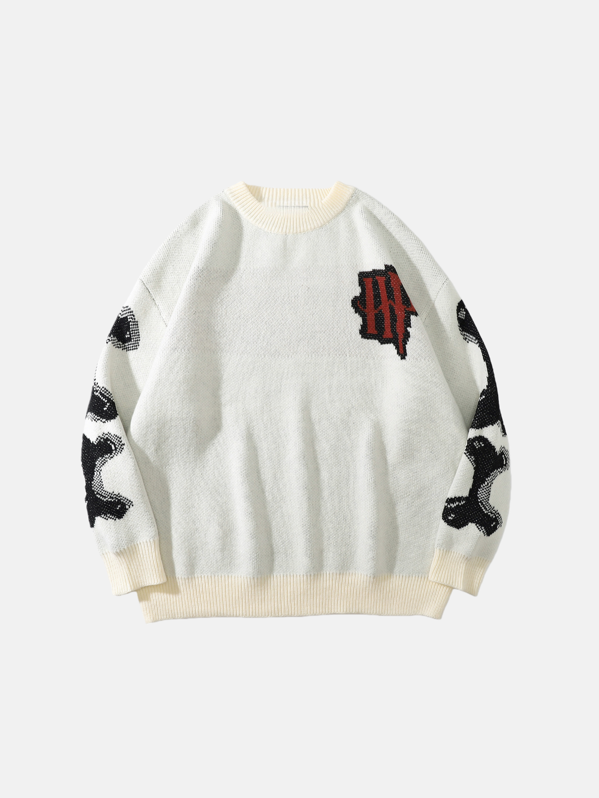 Haaura Skeleton Graphic Knit Sweater