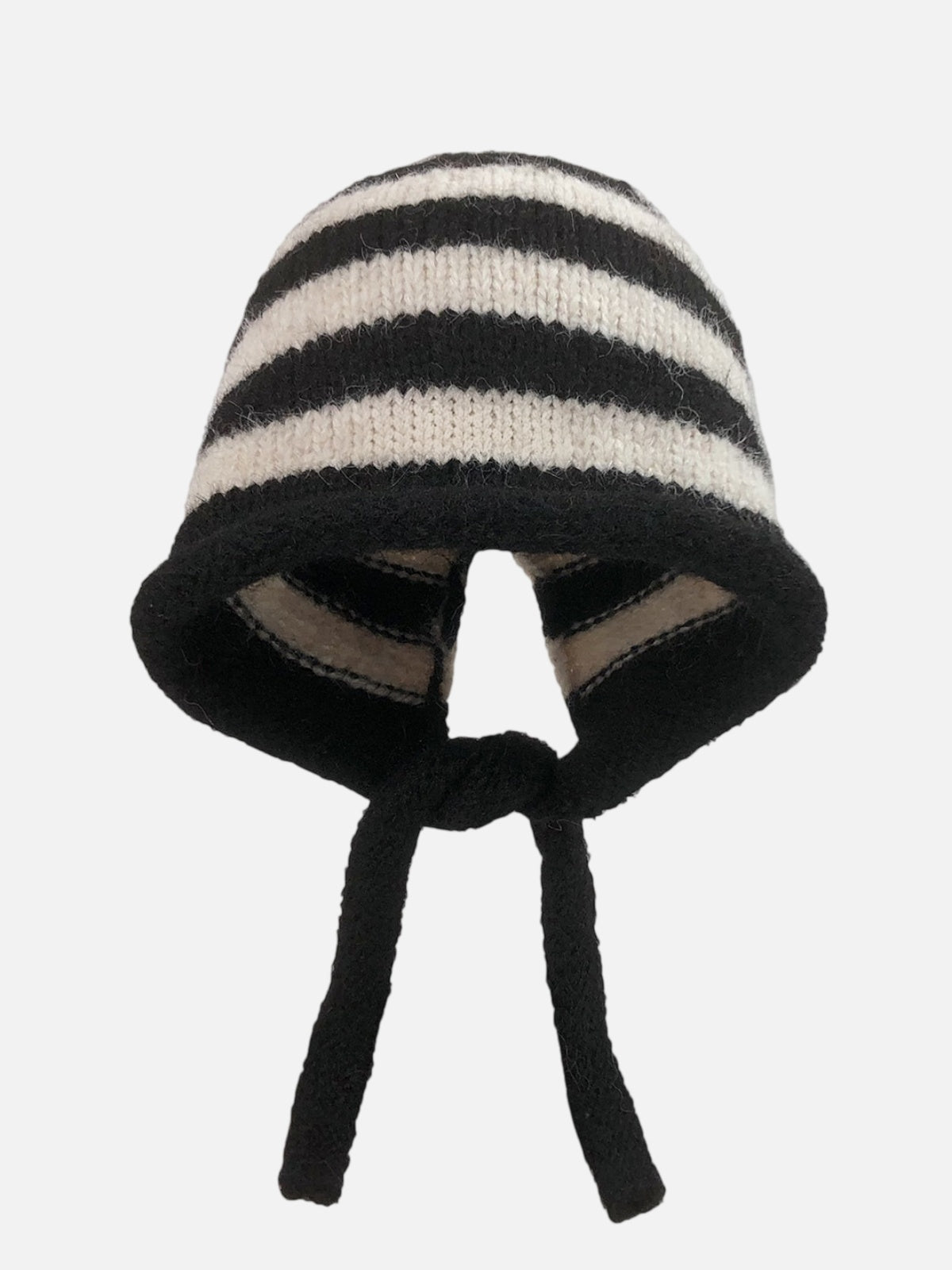 Stripe Knit Earflap Hat