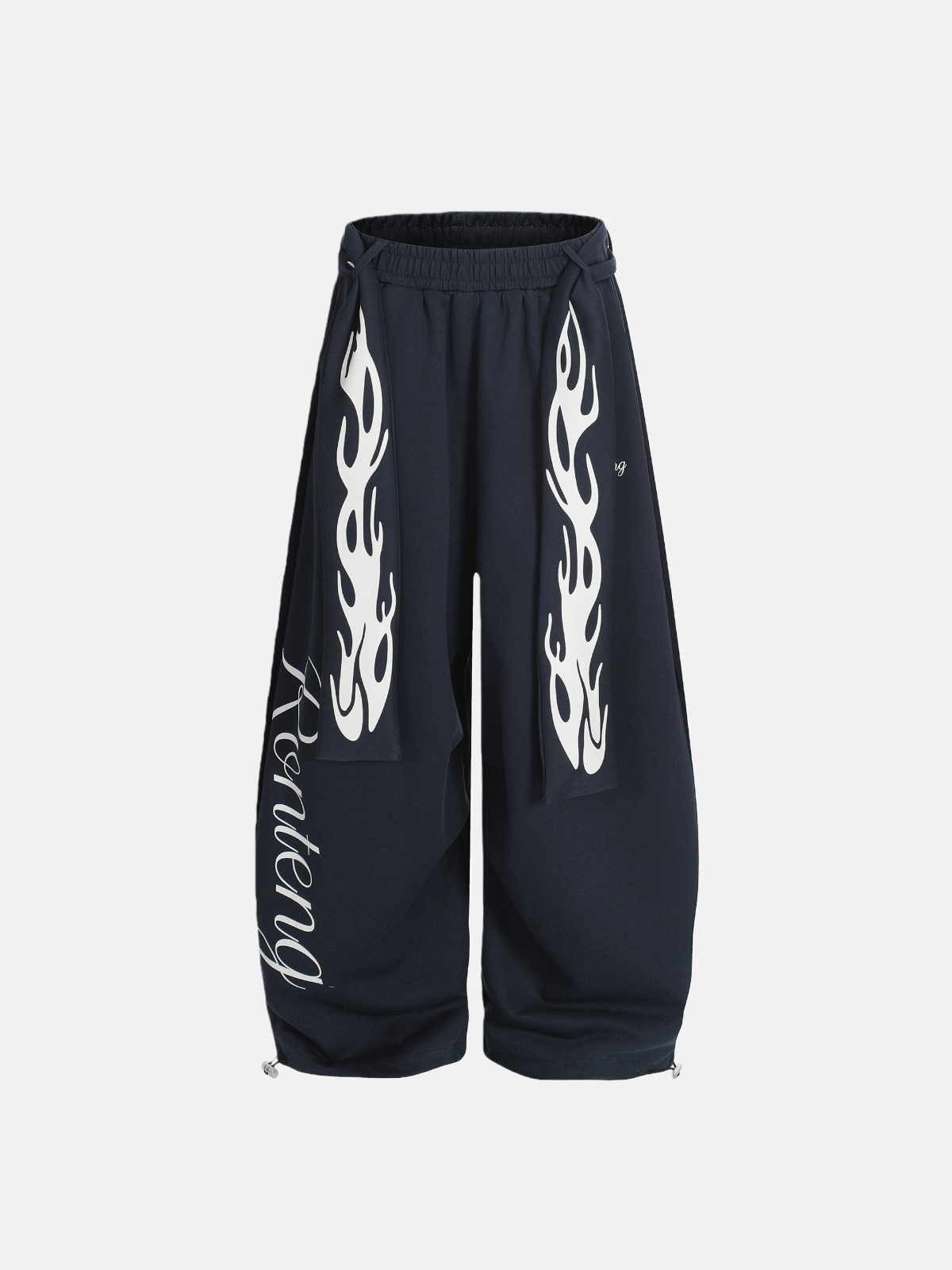 Haaura Flame Drawstring Wide-Leg Pants