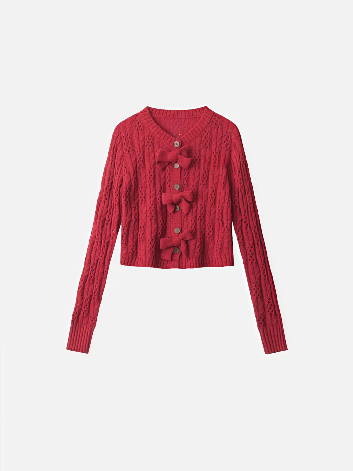 Haaura Bow Cropped Cardigan
