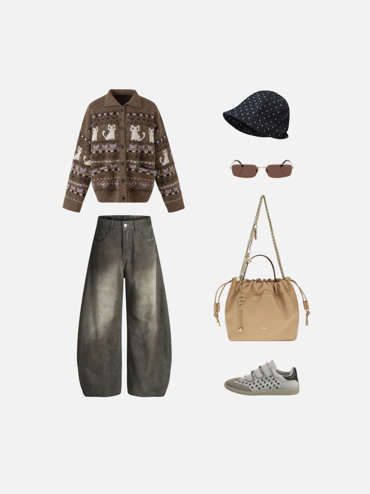 Allover Star Flat Cap