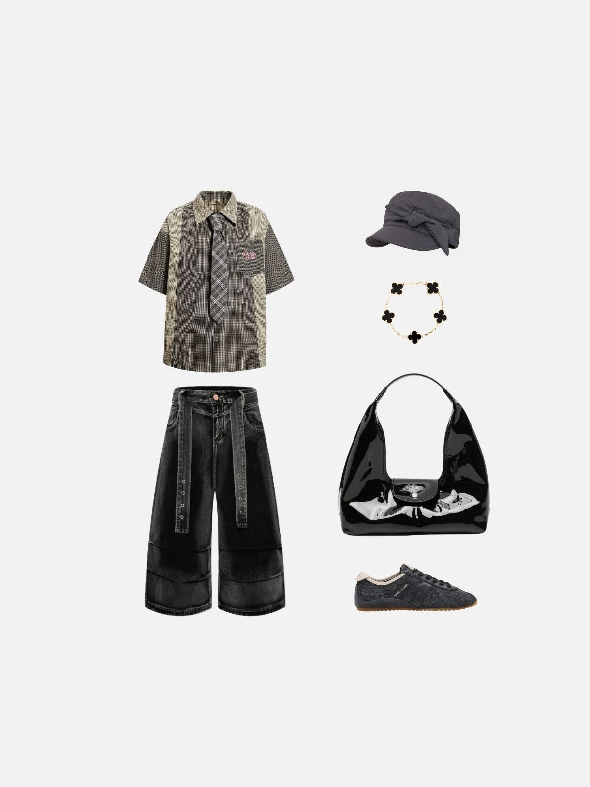 Bow Detail Flat Cap
