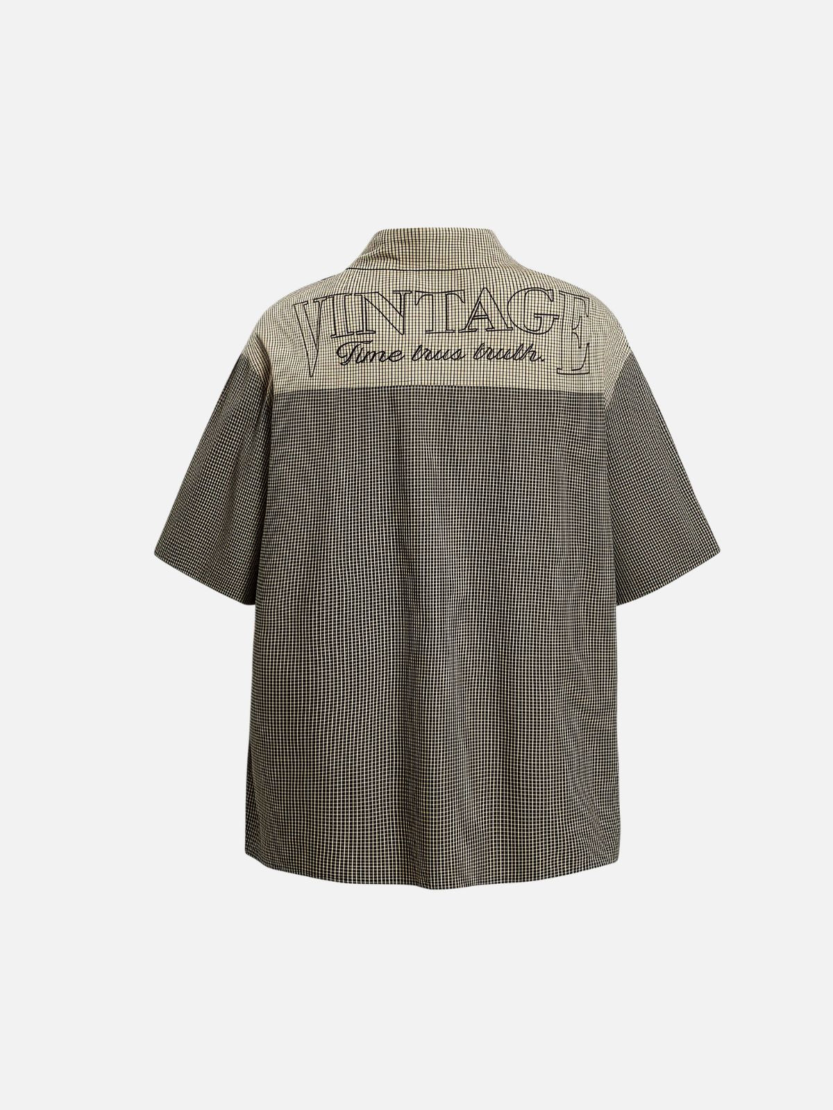 Haaura Deconstructed Plaid Detachable Tie Detail Shirt