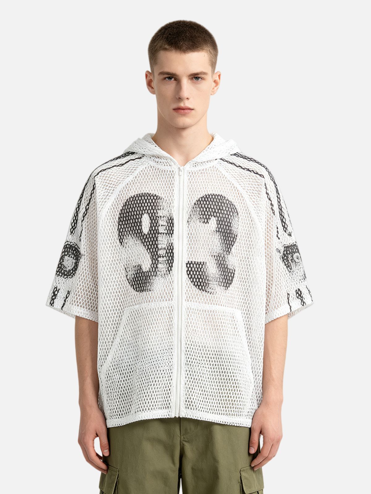 Haaura 83 Mesh Zip Up Hooded Tee