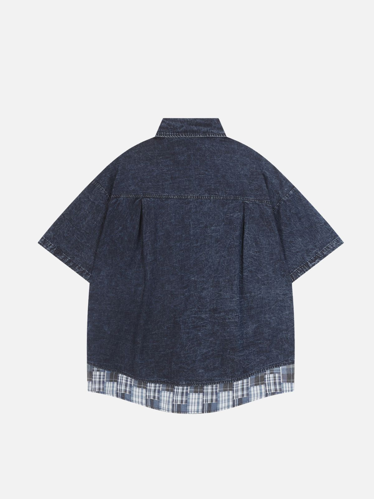 Haaura Cartoon Patchwork Denim Shirt