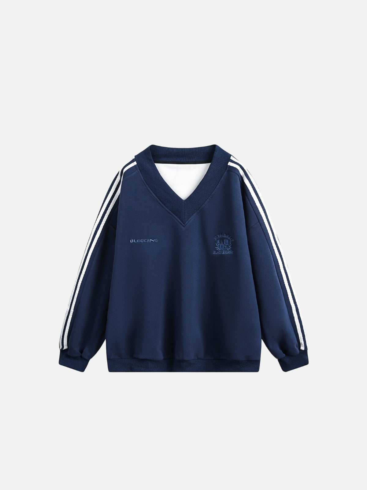 Haaura V-Neck Side Stripe Sweatshirt