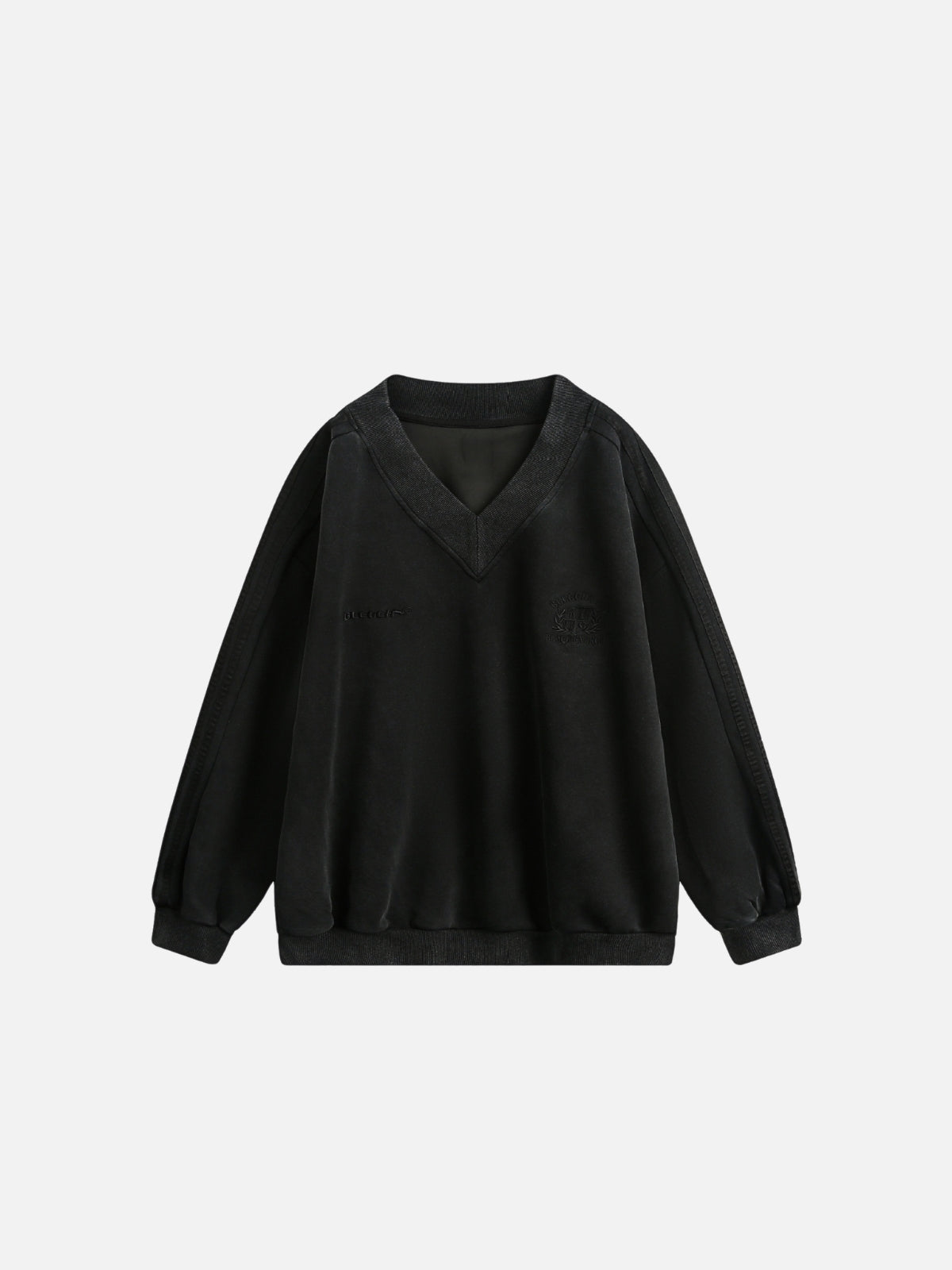 Haaura V-Neck Side Stripe Sweatshirt
