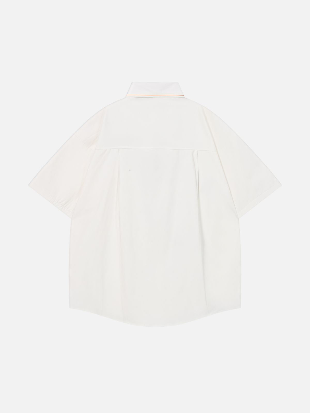 Haaura Vintage Dog Embroidered Contrast Collar Shirt