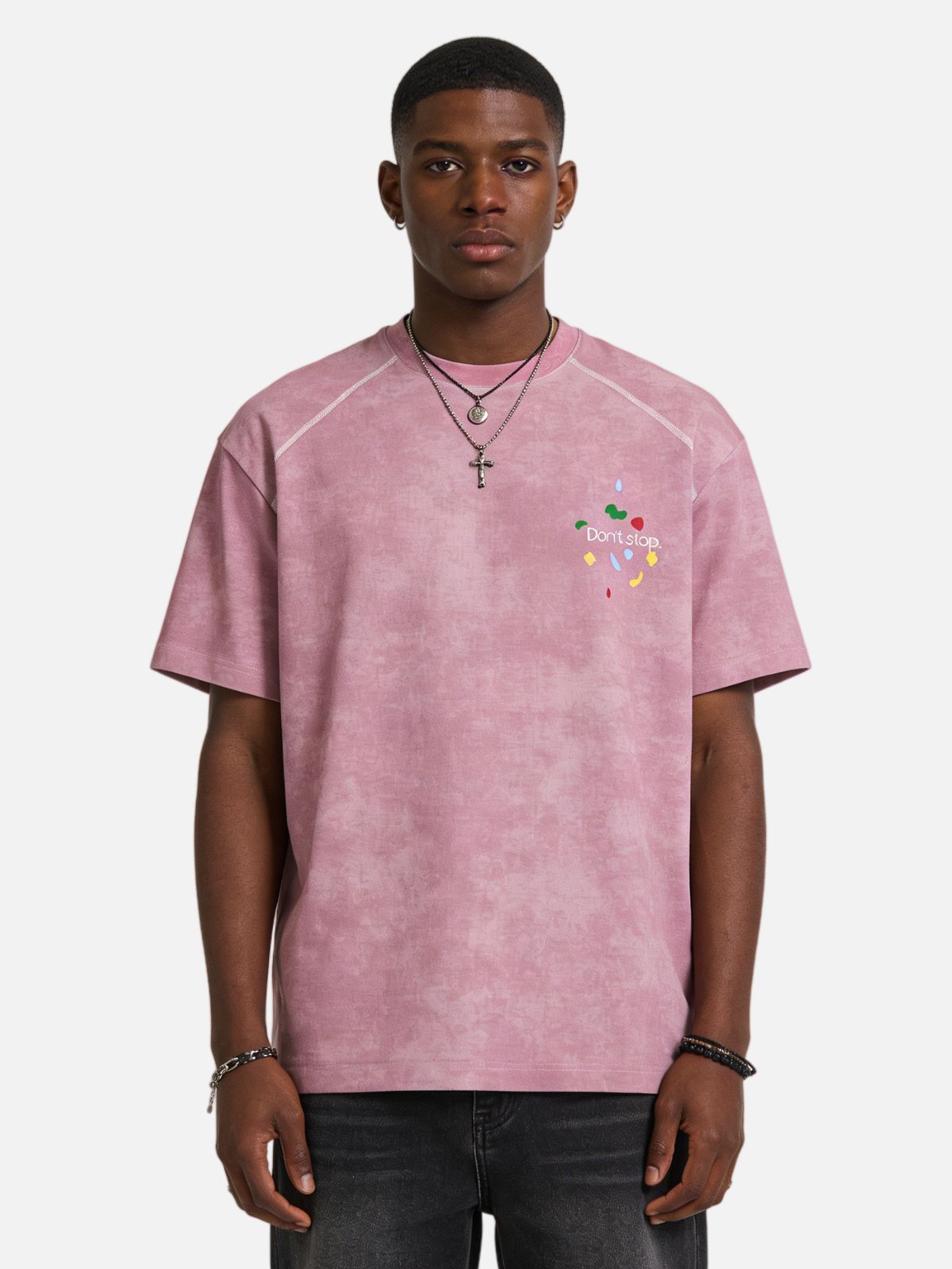 Haaura Don‘t Stop Rainbow Print Tee