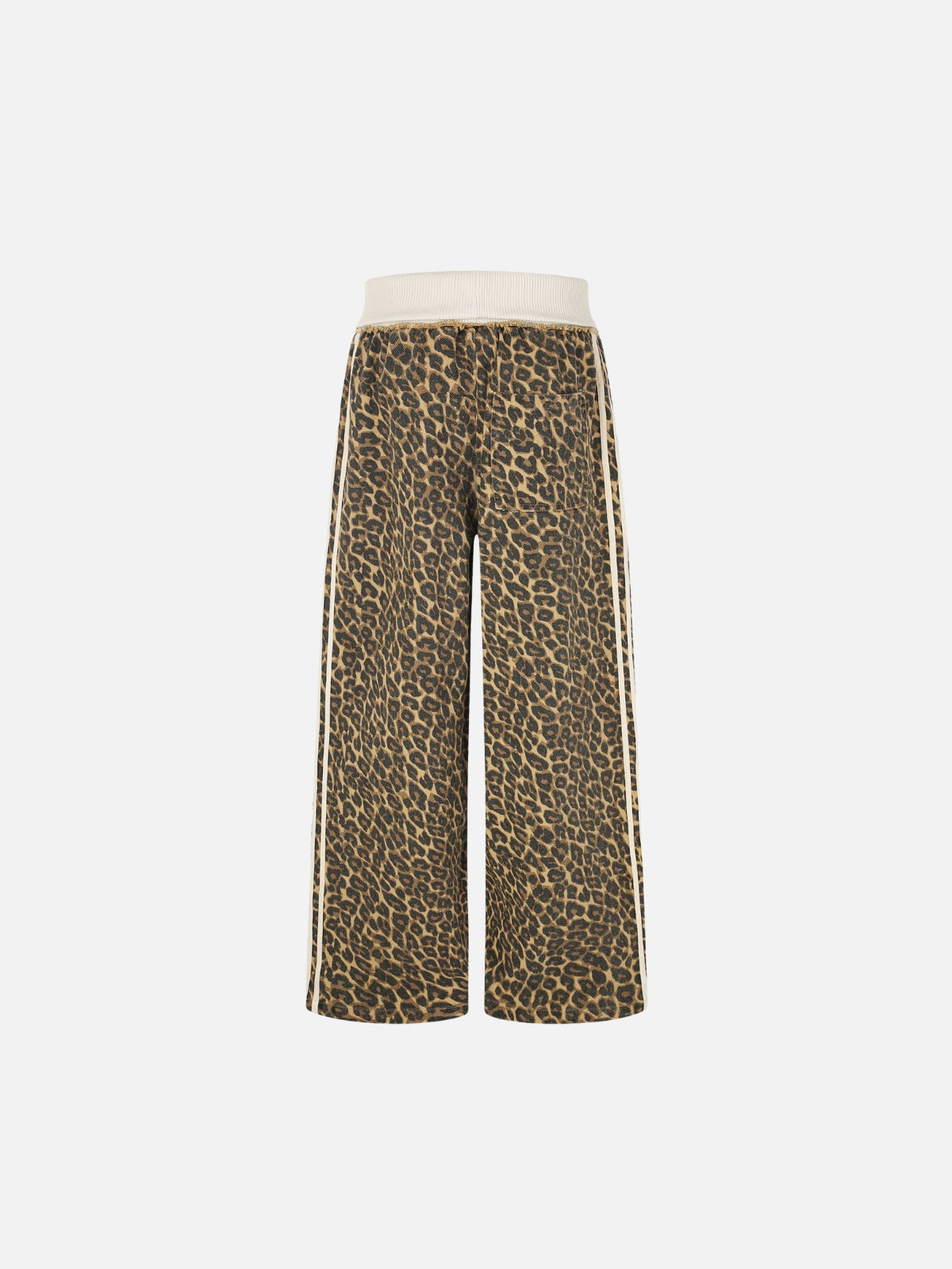 Haaura Contrast Waist Leopard Sweatpants