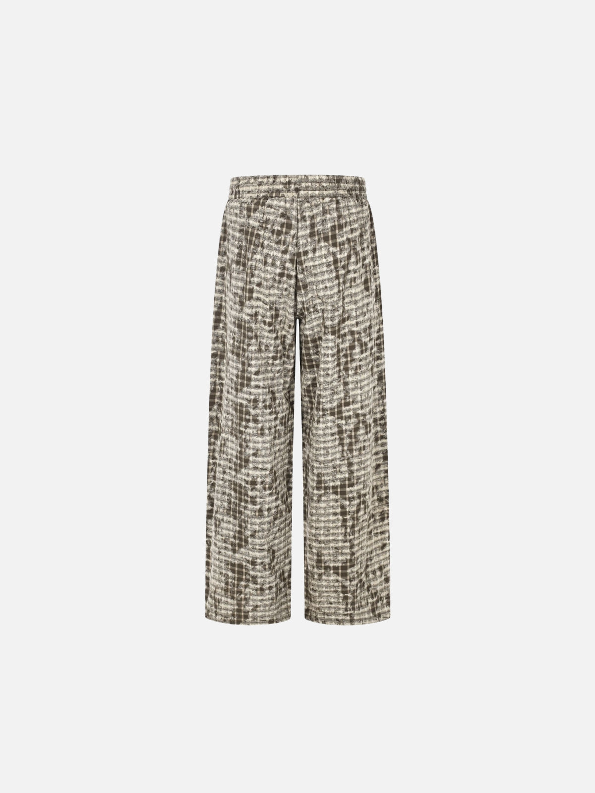 Haaura Acid Wash Plaid Baggy Pants