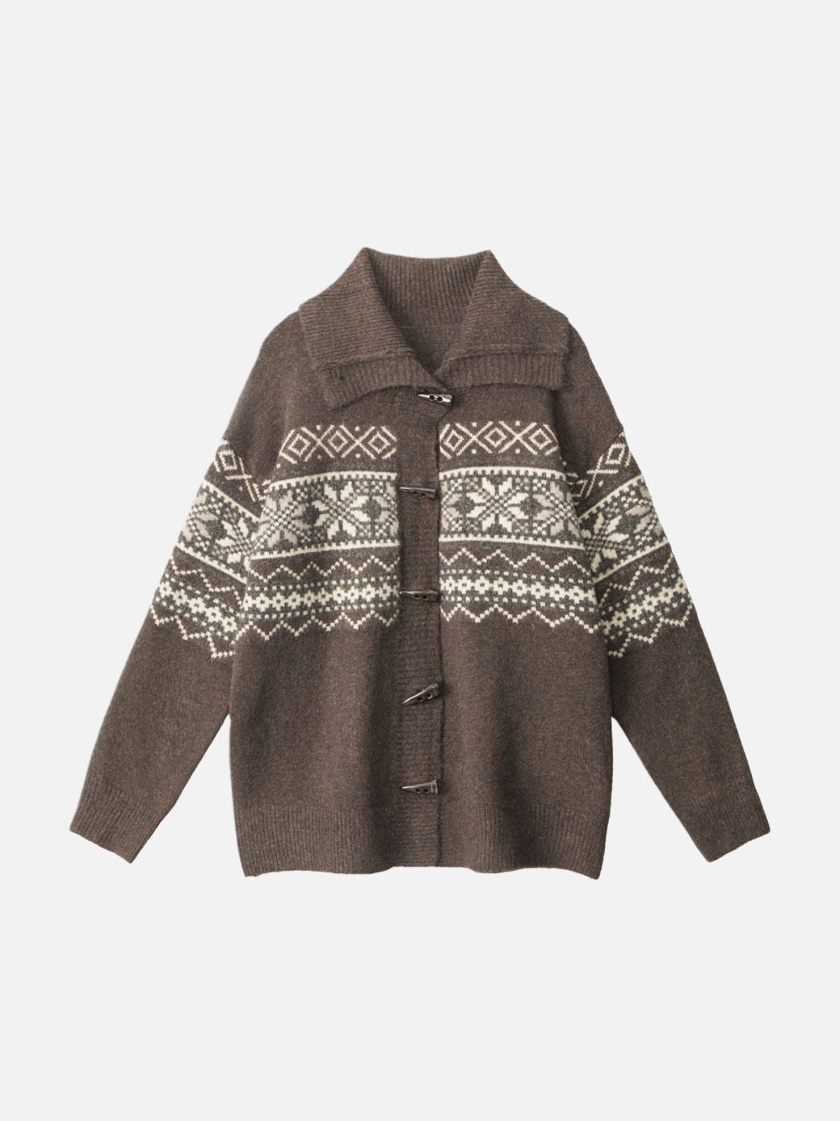 Haaura Fair Isle Toggle Cardigan