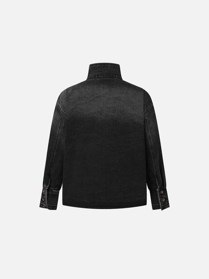 Haaura Button Washed Denimi Jacket