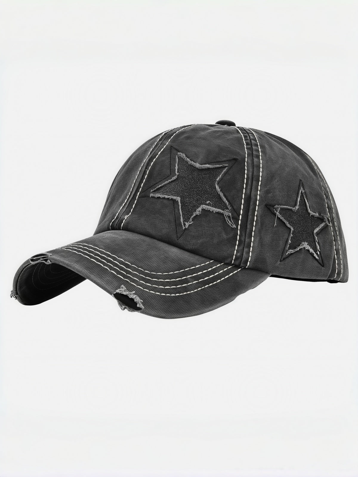 Star Embroidery Distressed Cap