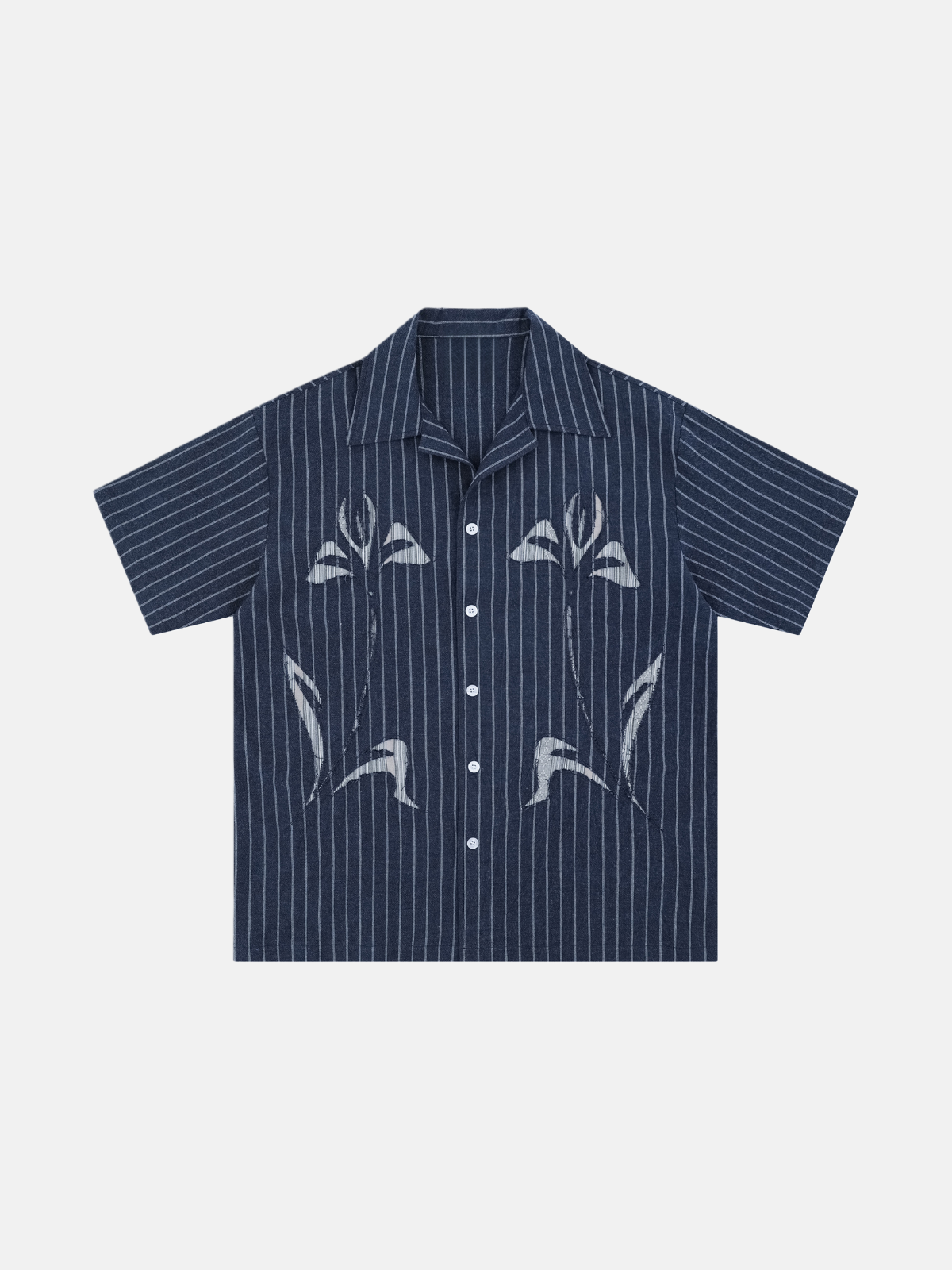 Haaura Botanical Embroidery Short Sleeve Shirt