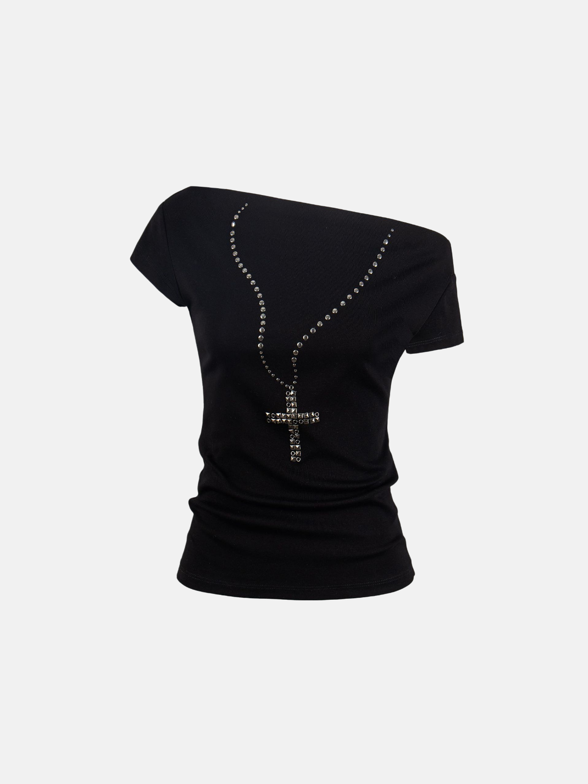 Haaura Studded Off-the-Shoulder Tee