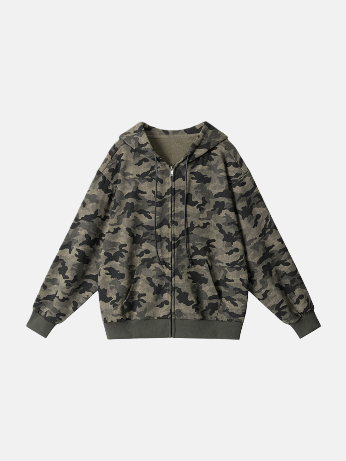 Haaura Camo & Logo Zip Hoodie