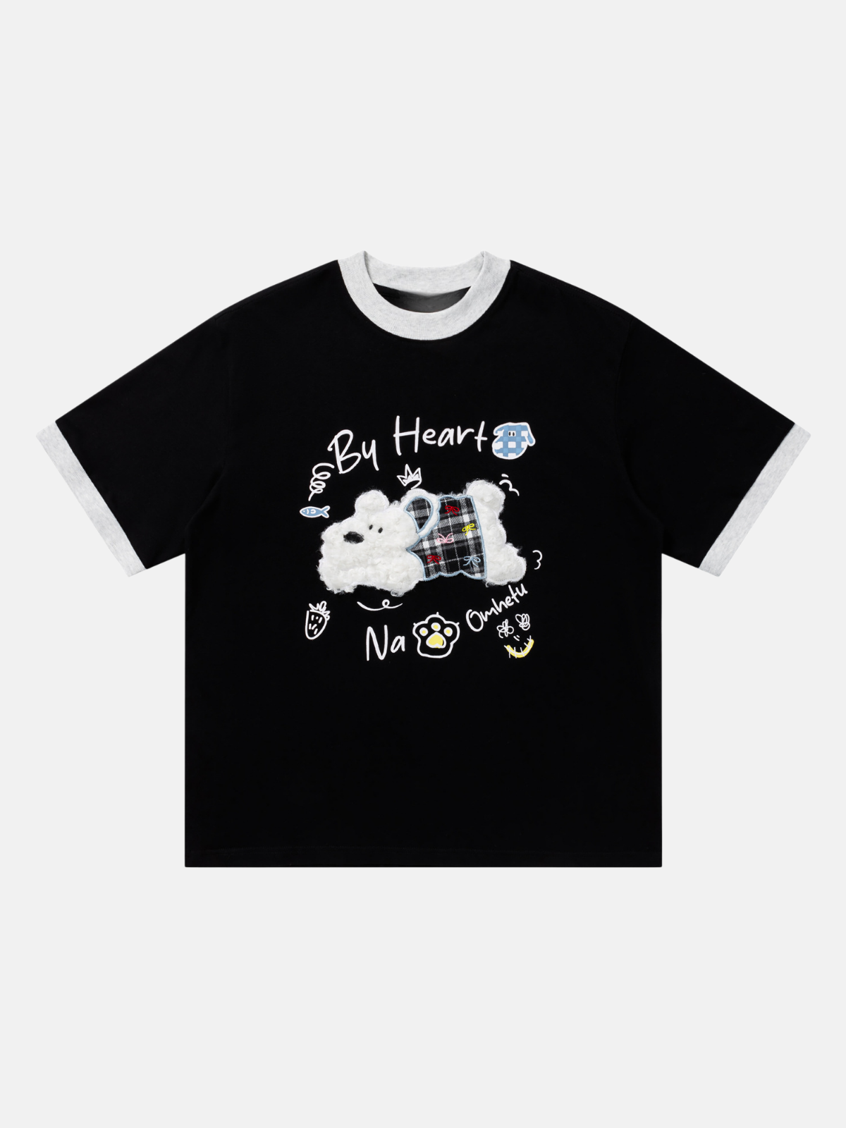 Haaura Cartoon Dog & Heart Tee