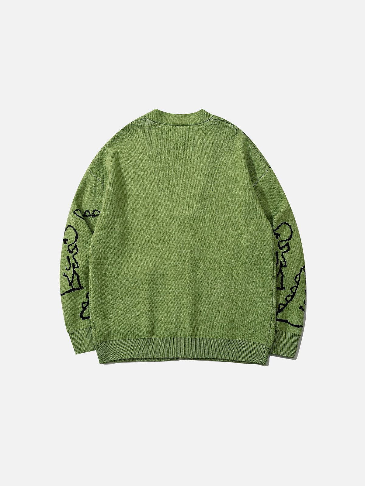 Haaura Dinosaur Graphic Knit Cardigan
