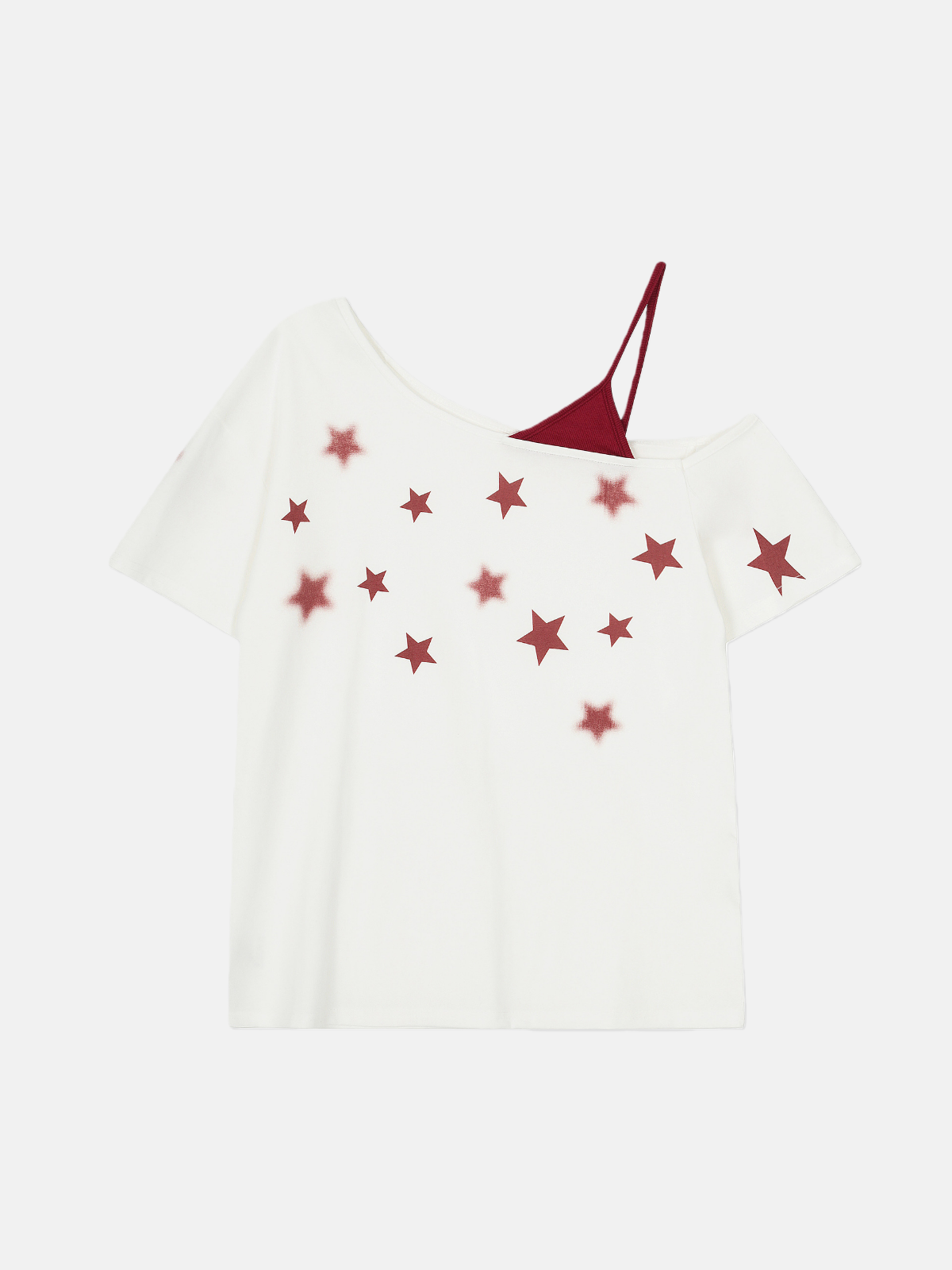 Haaura Star Graphic Off-The-Shoulder Tee