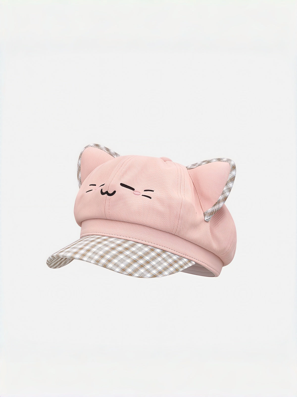 Cat Face Embroidered Cap