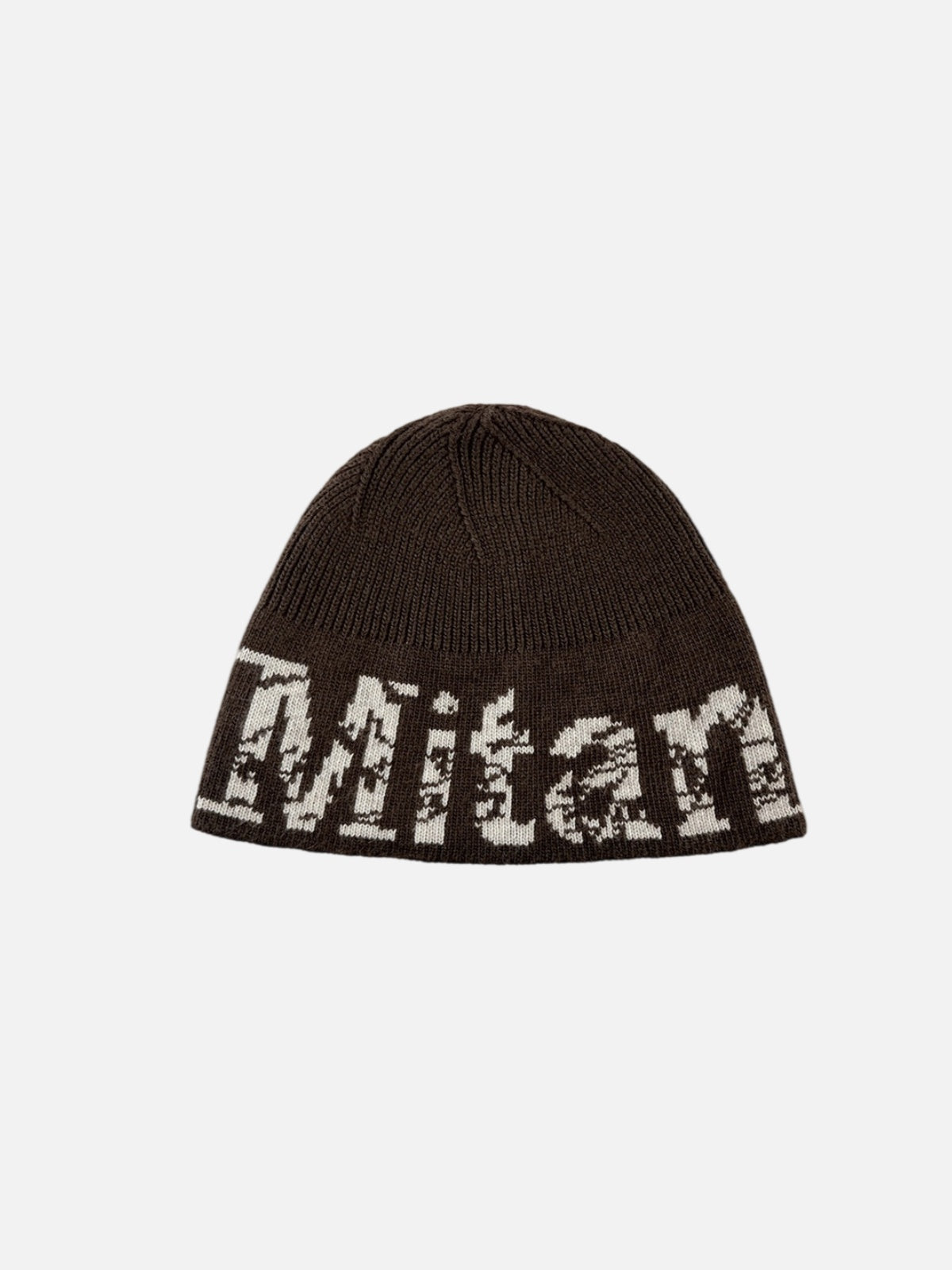 Two-Tone Ribbed Knit Beanie