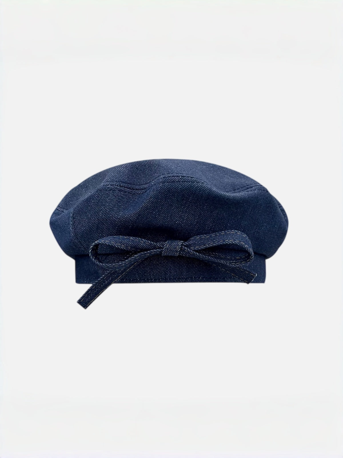 Denim Bow Beret